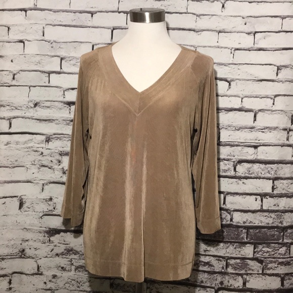 Chico's Tops - Chico’s Brown Career Top